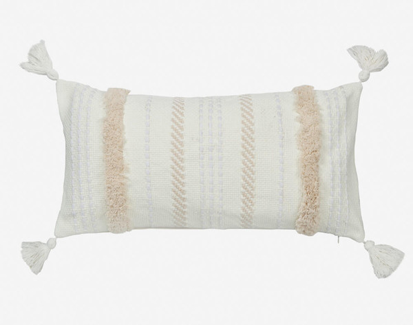 Tufted Stripe Boudoir Pillow Cover