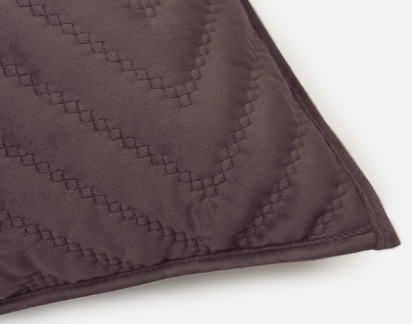 One closed corner of our Quilted Chevron Euro Sham in _____.