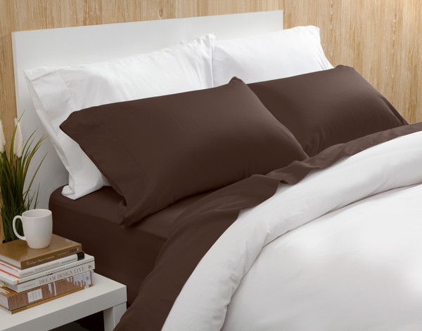 BeechBliss TENCEL™ Modal Sheet Set in Java, a deep coffee brown.