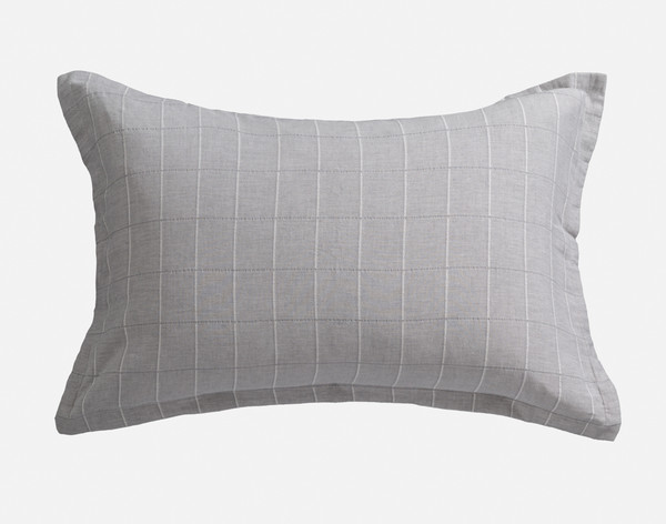 Front view of our Checkmate Pillow Sham sitting against a solid white background.