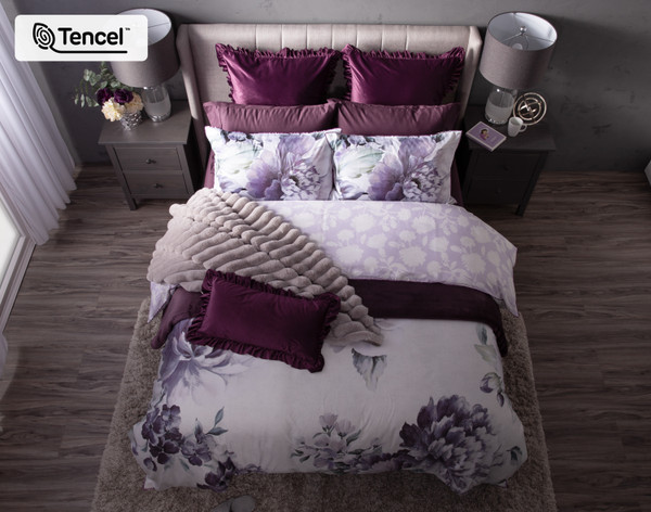 Top-down view of our Divine Duvet Cover in a dark room. Top-down view of our Divine Duvet Cover in a dark room.