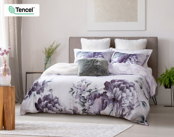 Angled view of our Divine Duvet Cover in a bright modern room. Angled view of our Divine Duvet Cover in a bright modern room.