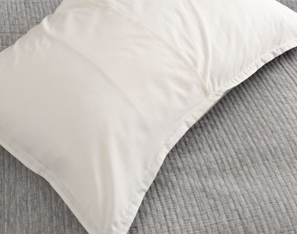 Reverse side of our Ancora Pillow Sham to show its solid reverse.