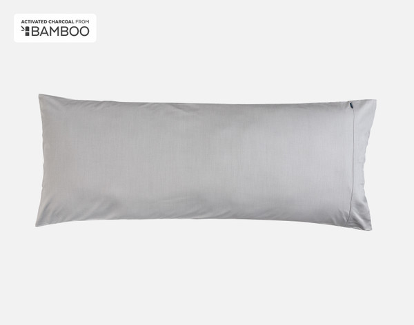 Front view of our Bamboo Cotton Body Pillowcase with Activated Charcoal over a solid white background.