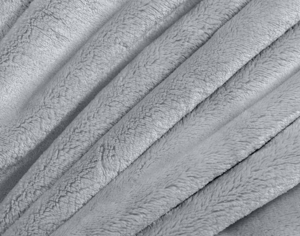 Close-up of some bunched up fabric from our Cashmere Touch Fleece Blanket in Slate Blue.