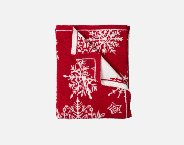 Our Snowfall Chenille Jacquard Throw folded into a rectangle.