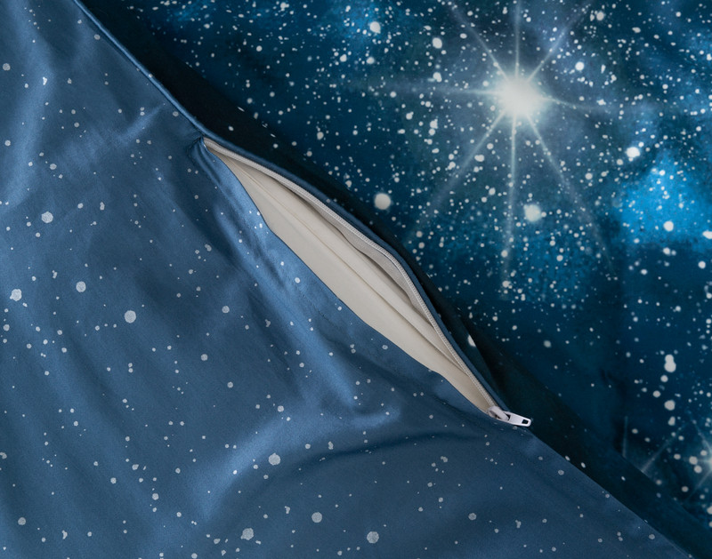 Zipper enclosure on the side of our Supernova Duvet Cover.