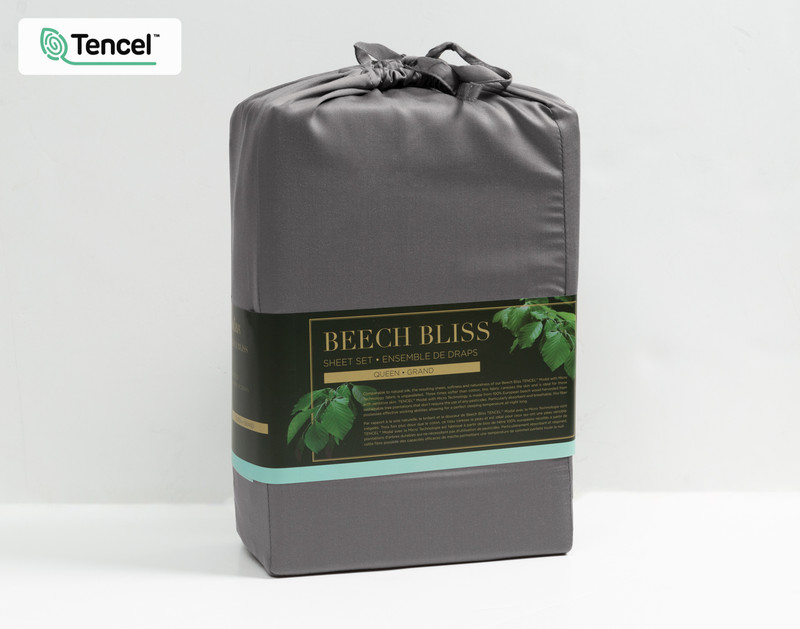 BeechBliss TENCEL™ Modal Sheet Set Packaging in Pewter grey