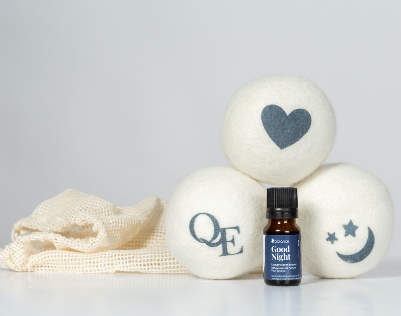 Linen Love Wool Dryer Ball Set & Essential Oil Laundry Blend - Good Night