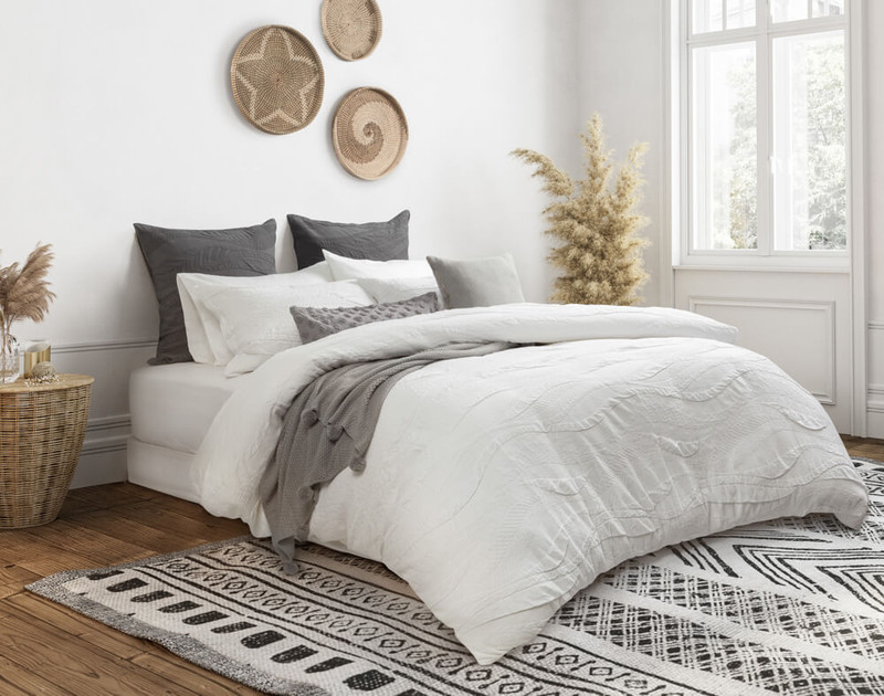 Angled view of Anira Bedding Collection 