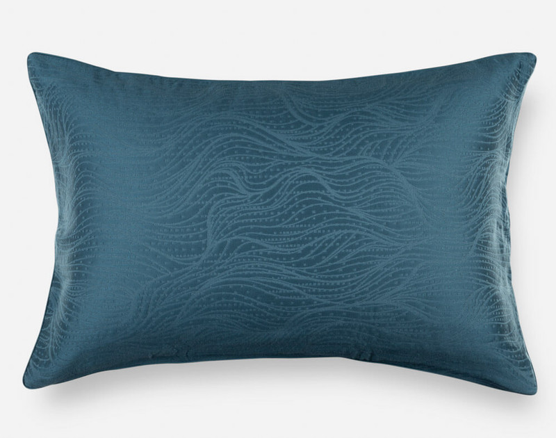Windward Blue Pillow Sham against a solid white background.