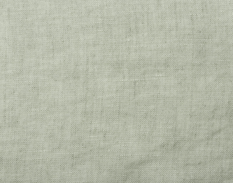 Flat close-up view of Vintage Washed European Linen Duvet Cover in Sagebrush Green.