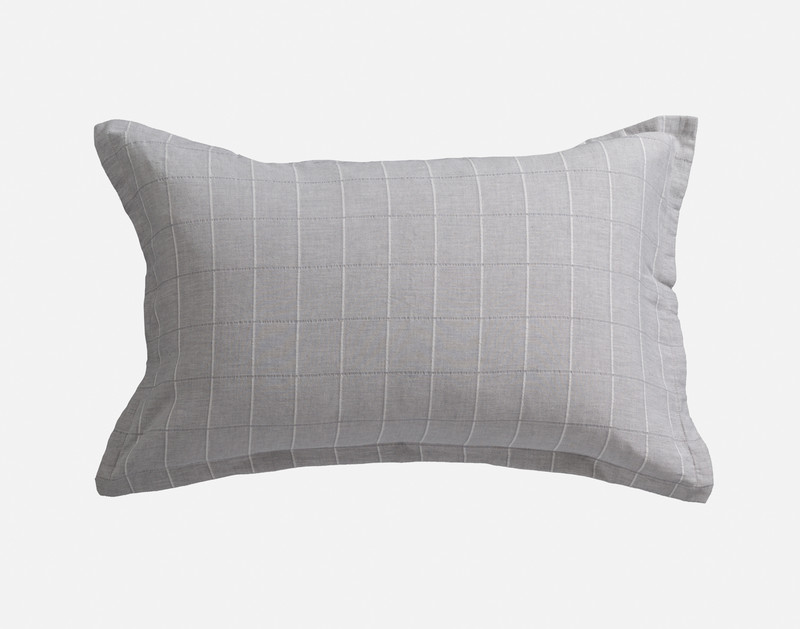 Front view of our Checkmate Pillow Sham sitting against a solid white background.