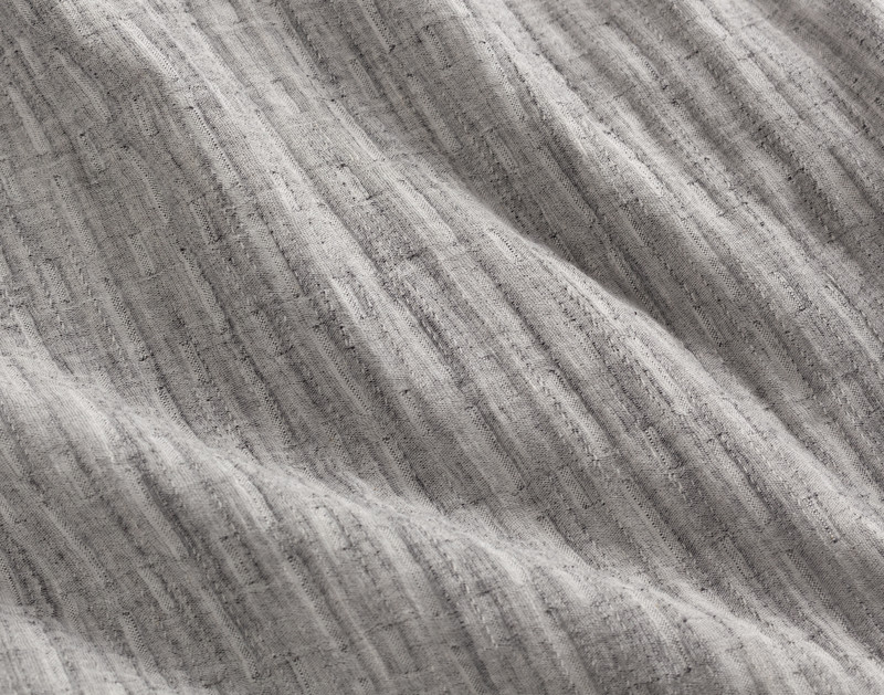 Close-up of the ribbed texture on the surface of our Ancora Duvet Cover.