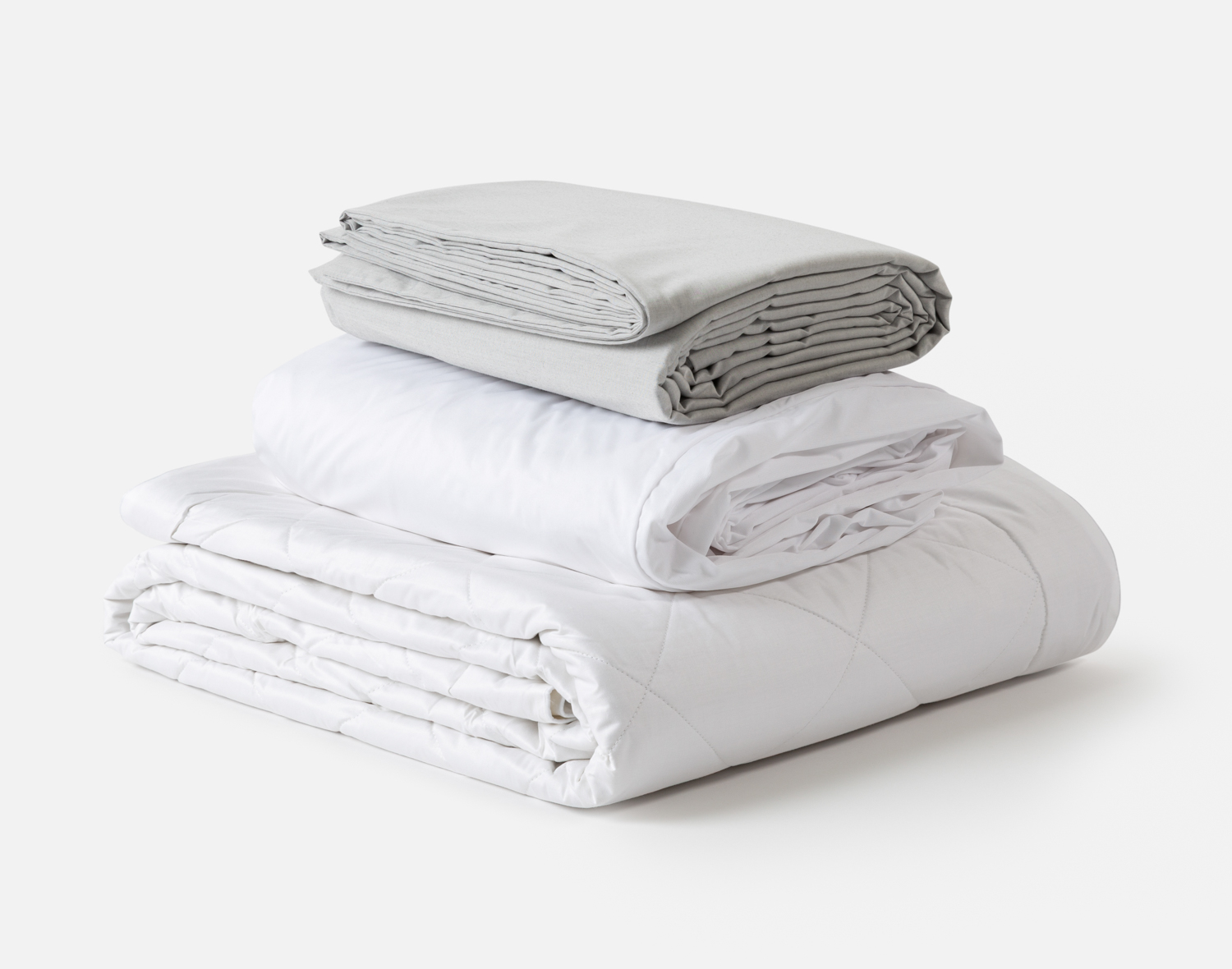 3-Piece Fresh Start Bedding Bundle - Charcoal, Grey,