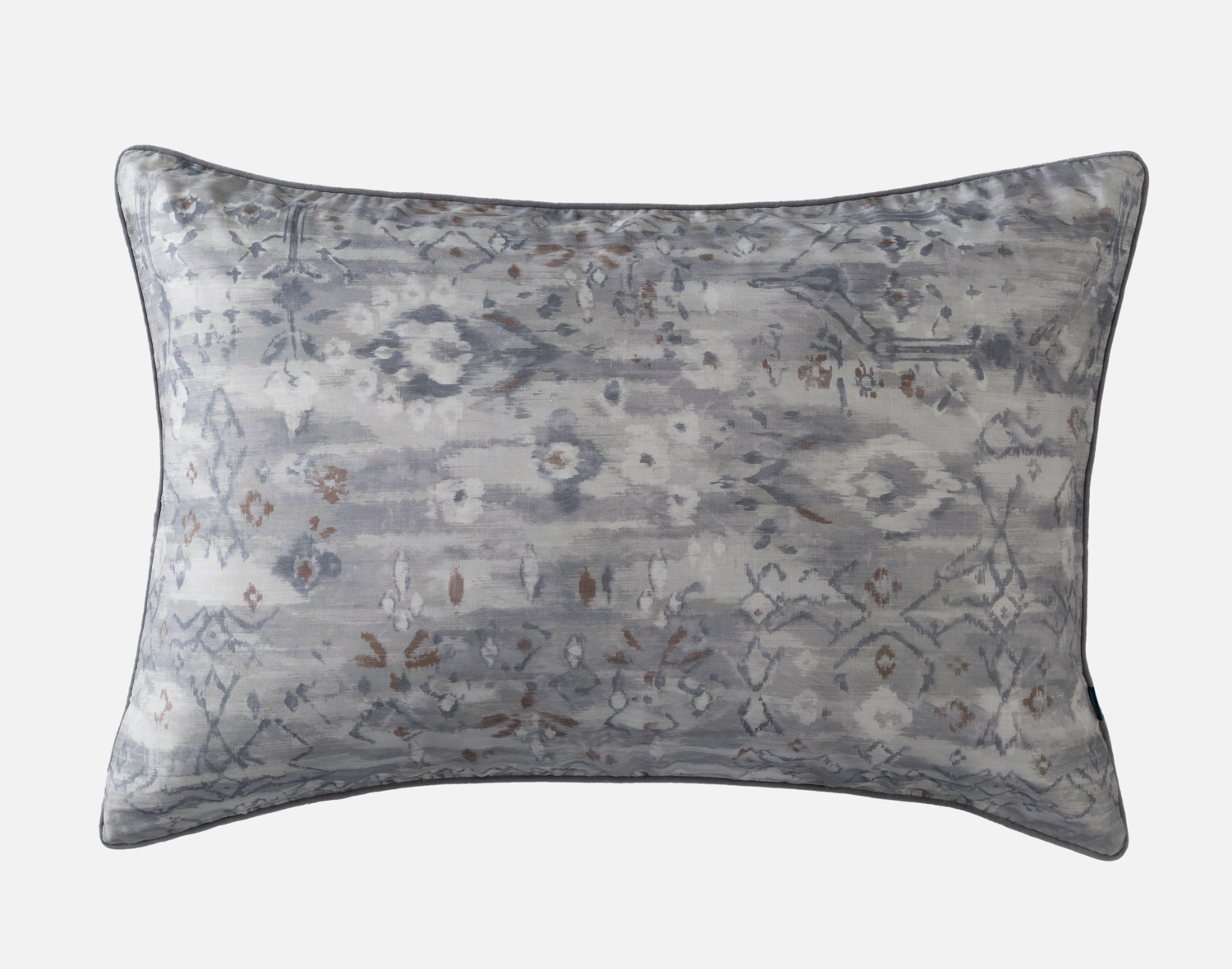 Fergana Pillow Sham, Geometric, Grey,