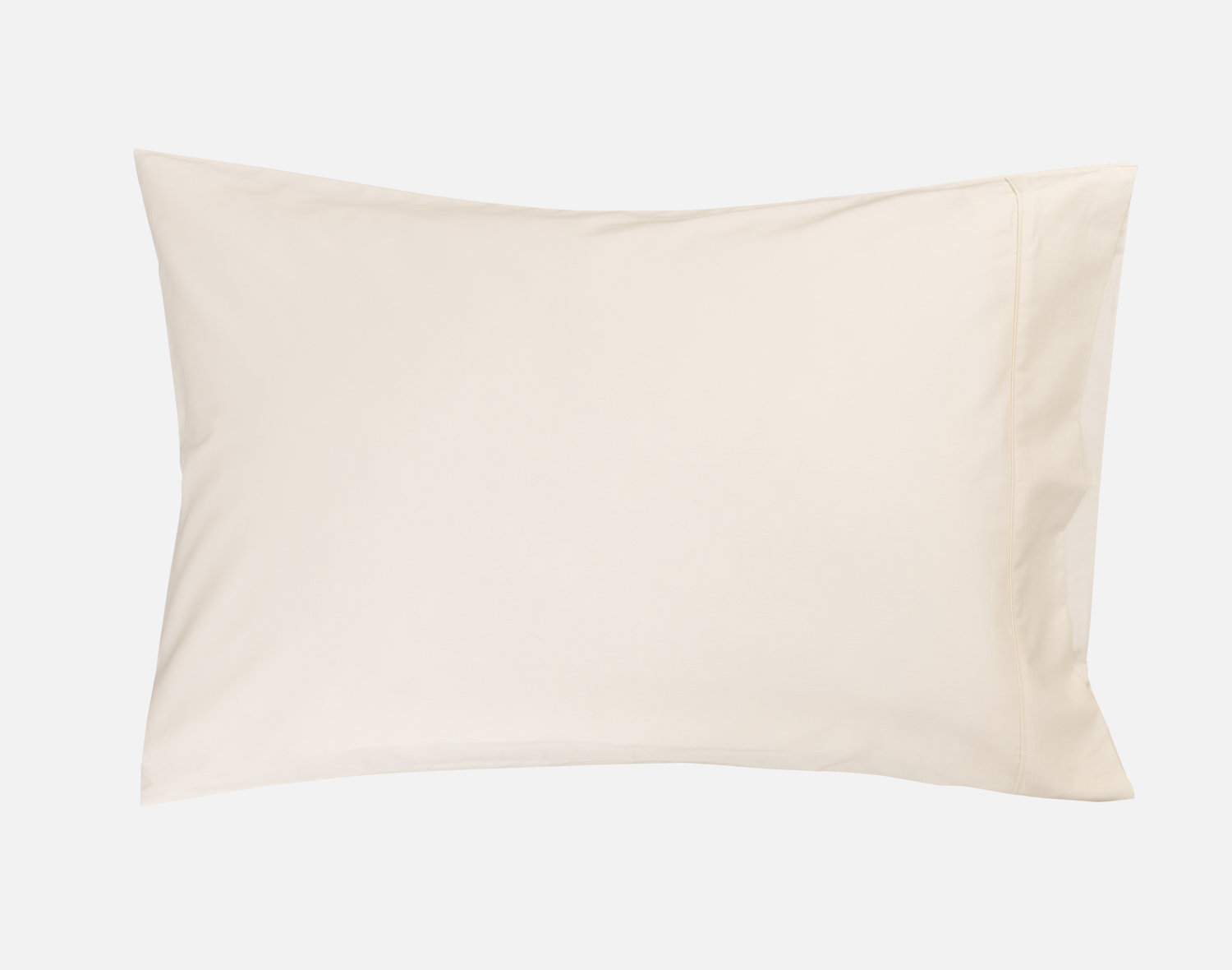 Undyed & Unbleached Organic Cotton Sateen Pillowcases (Set of 2), GOTS Certified, Beige,