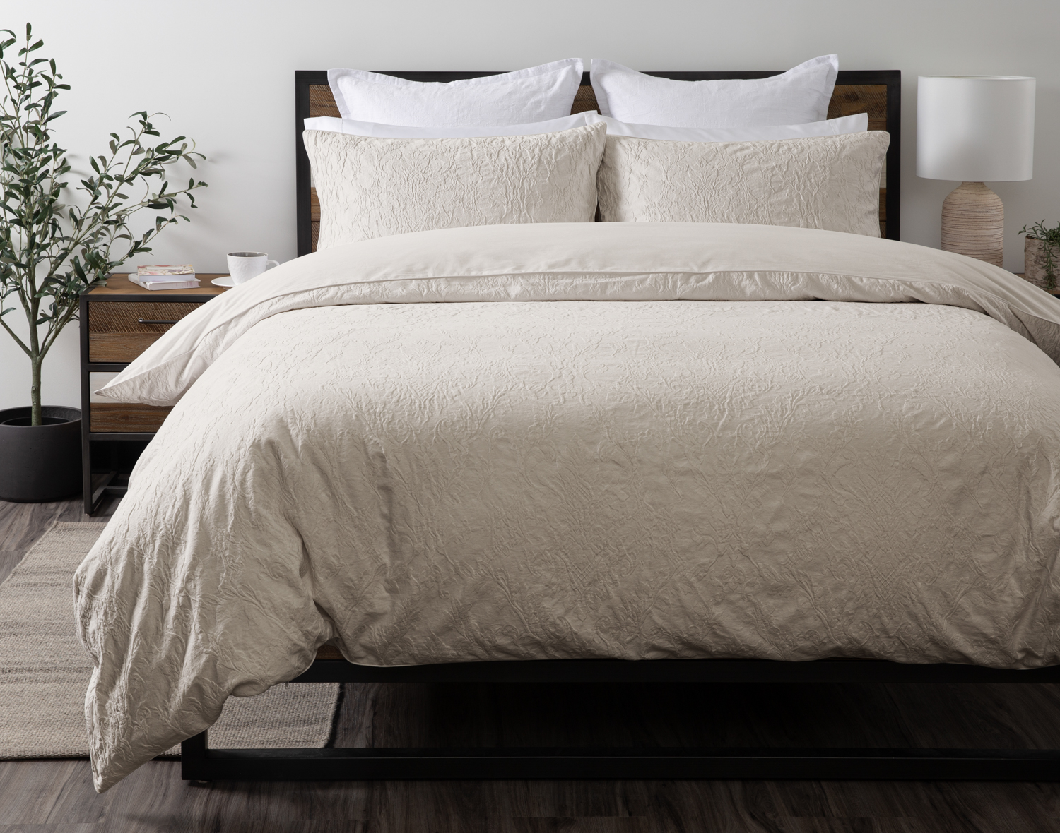 Cortado Cotton Matelassé Duvet Cover