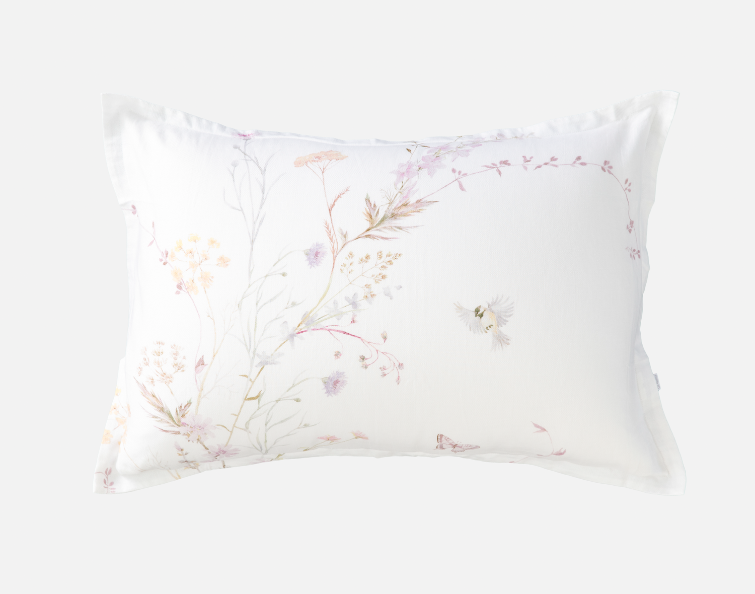 Elysium Pillow Sham, Floral, White,