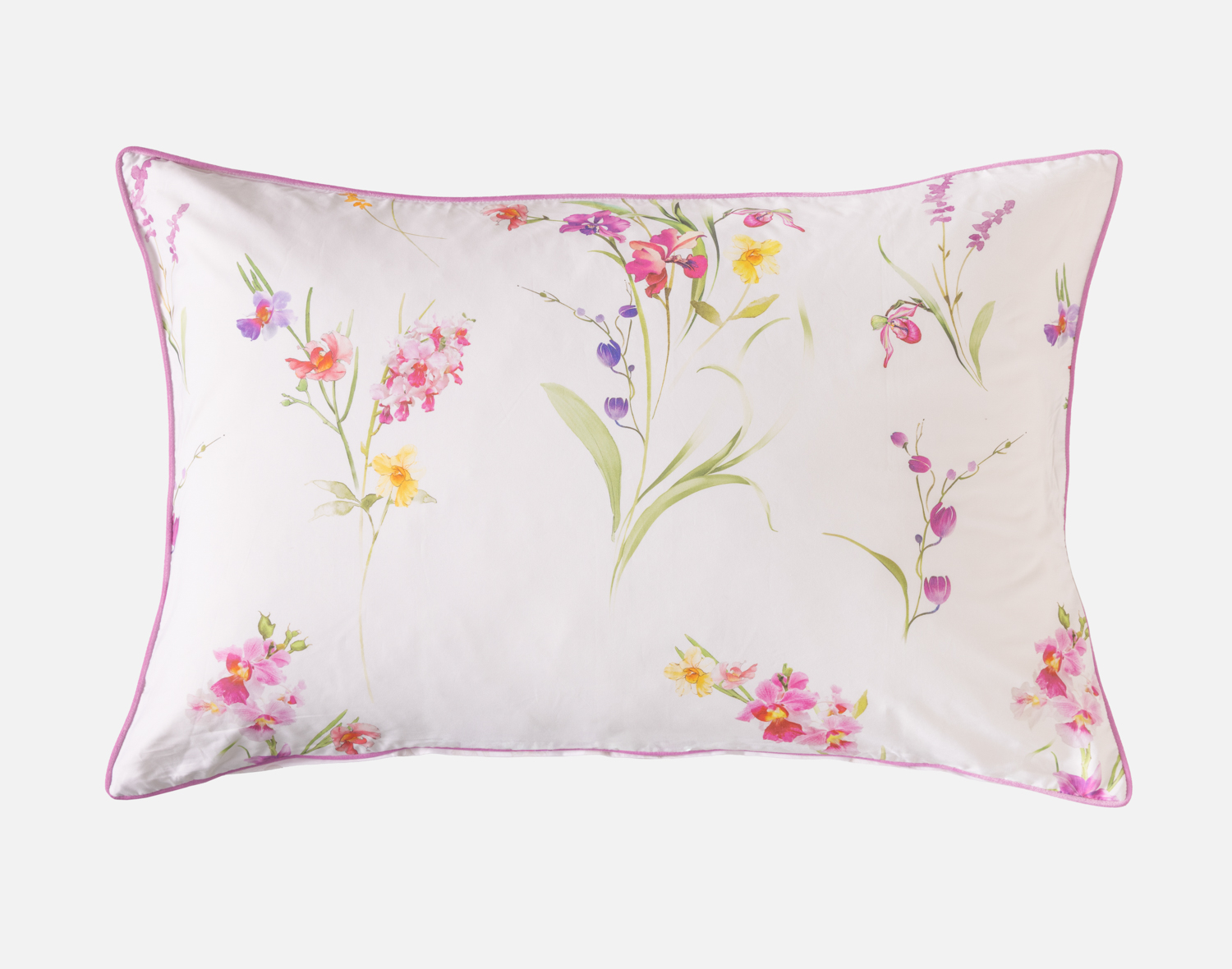 Delicata Pillow Sham, Floral, Purple,