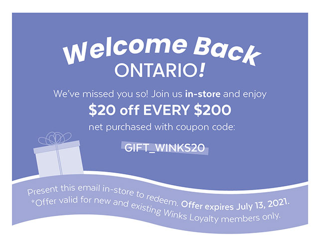 Welcome Back Ontario!