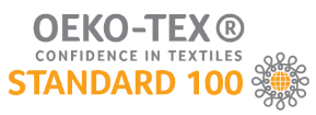 Oeko-Tex Confidence In Textiles Standard certification certification stamp.