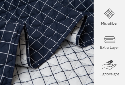 Coverlets are made of microfiber and can be used as a lightweight extra layer