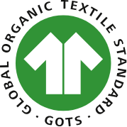 Circular logo for Global Organic Textile Standard certification.