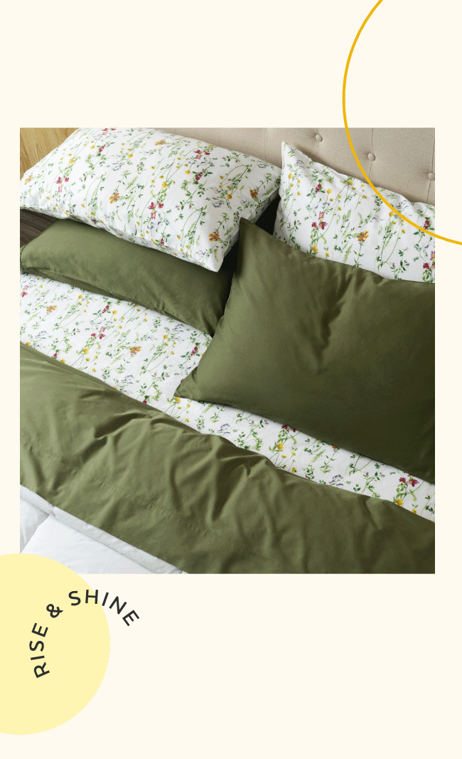 Alternating views of plants and birds, cut between an image of our Wild Flowers and Broadleaf Green Organic Cotton sheets.