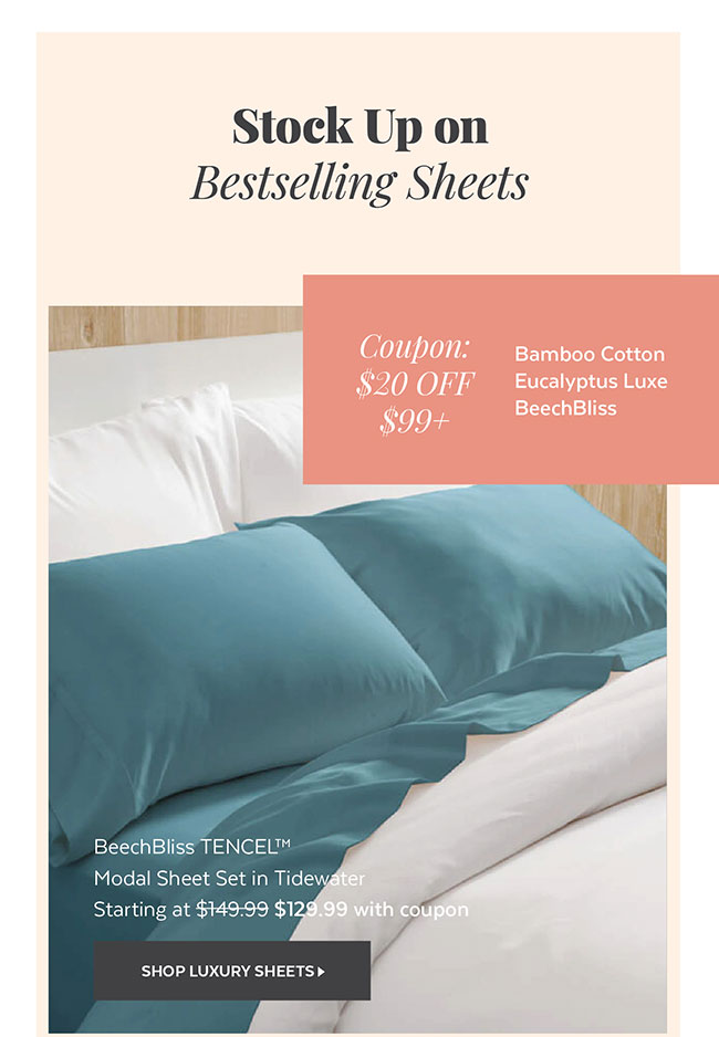 Stock Up on Bestselling sheets