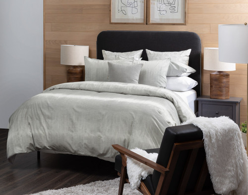 Front view of our Benito Duvet Cover dressed over a queen bed