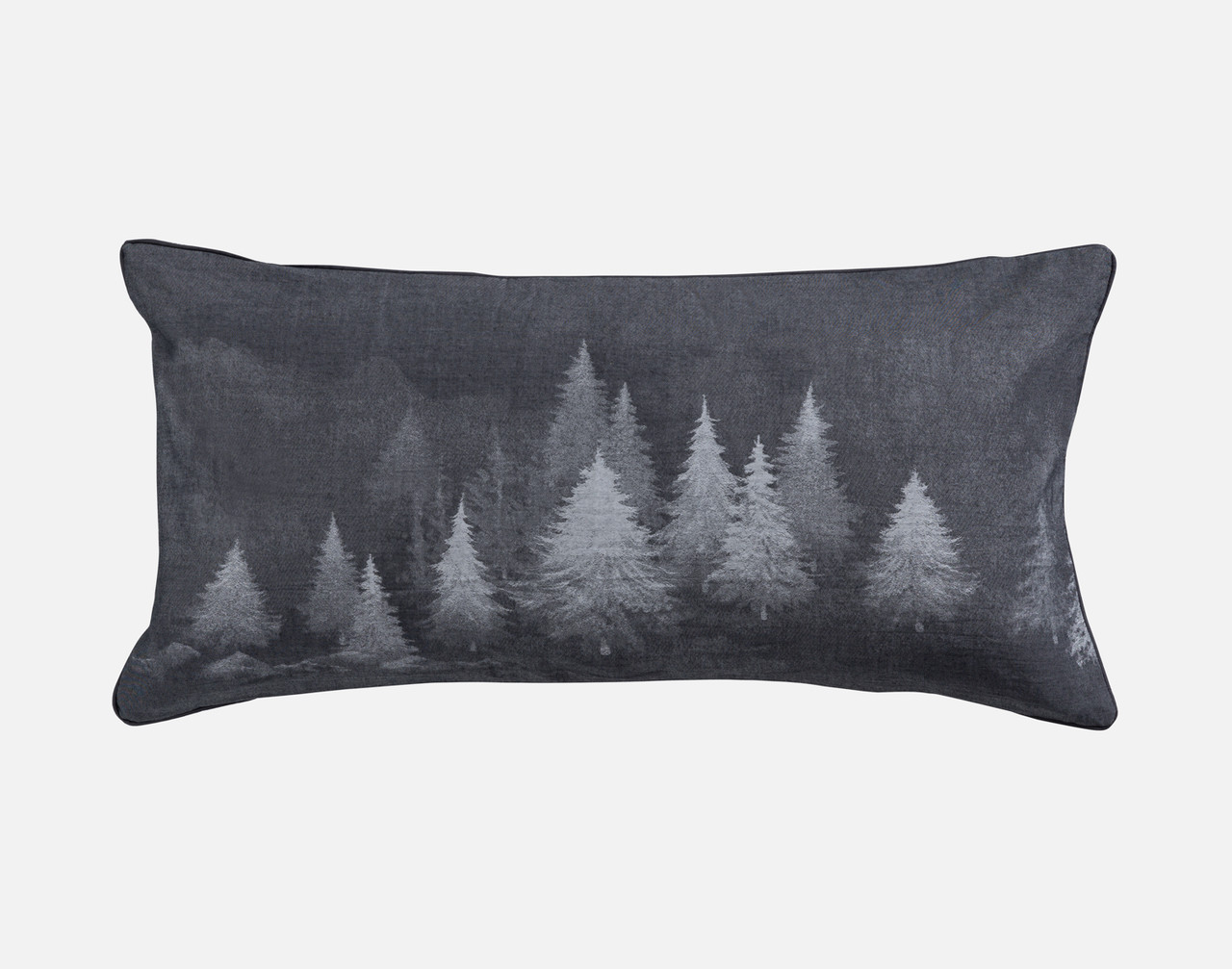 Plateau Boudoir Pillow Cover, Scenic, Grey, 24" x 12"