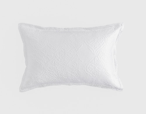 Corinthia Pillow Sham, Geometric, White,