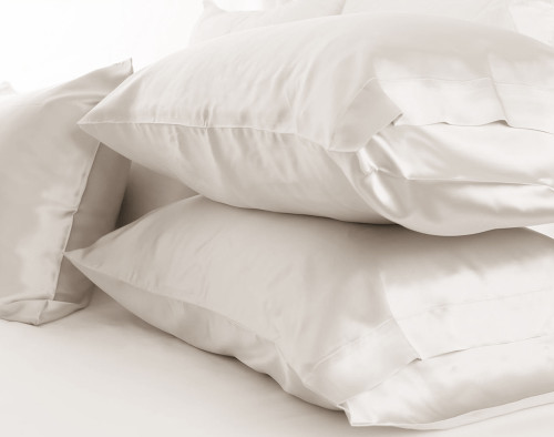 QE Home 3-Piece Wedding Bliss Silk Bed Sheet Bundle, White