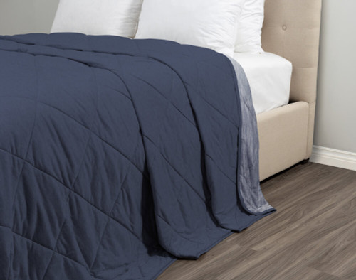 3-Piece Cool Bedding For Hot Couples Bundle - Navy, Blue