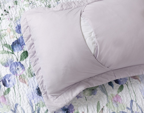 Evelyn Recycled Polyester Coverlet Set, Botanical, Blue,