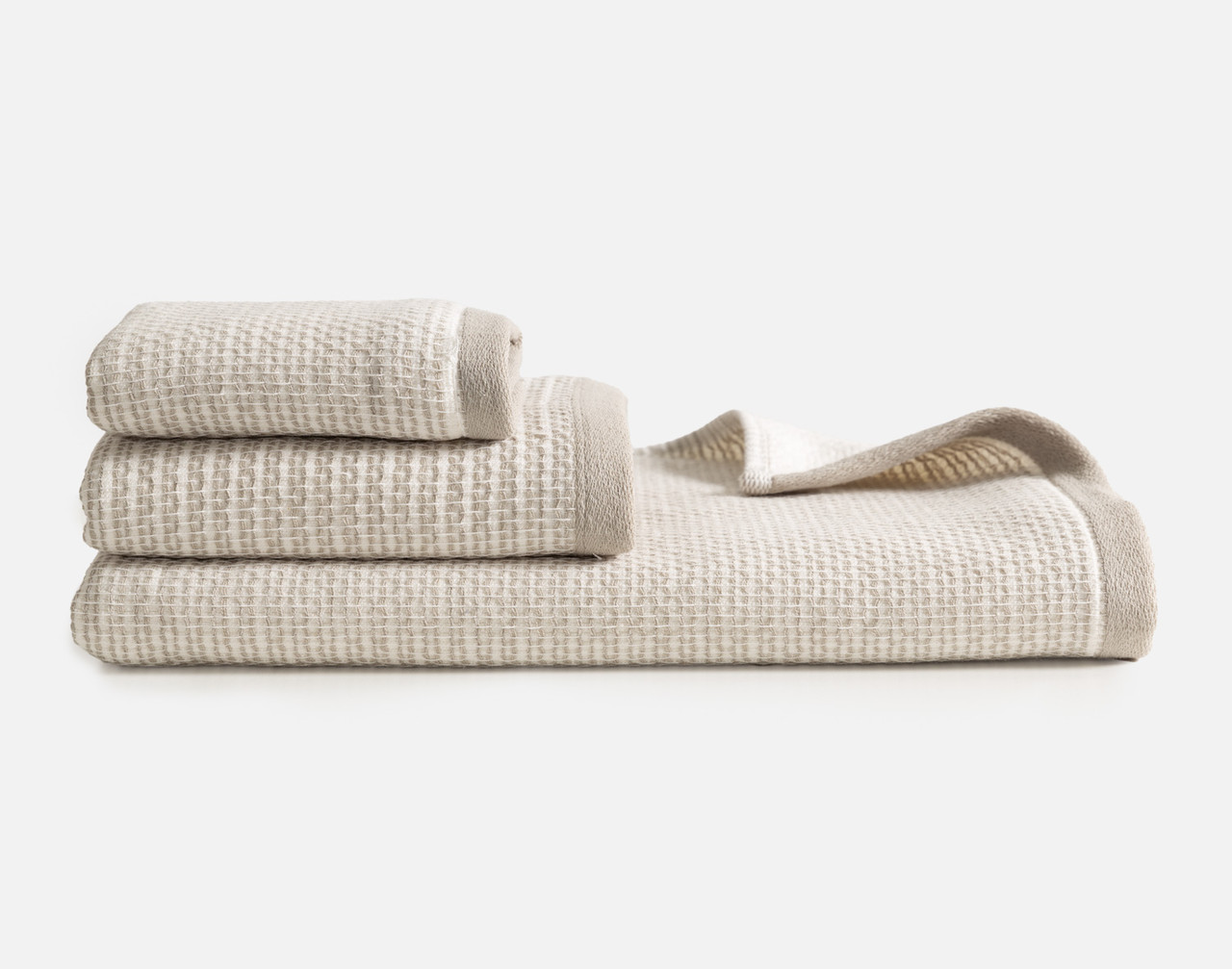 Grey Stripe Cotton Towel Set, Geometric