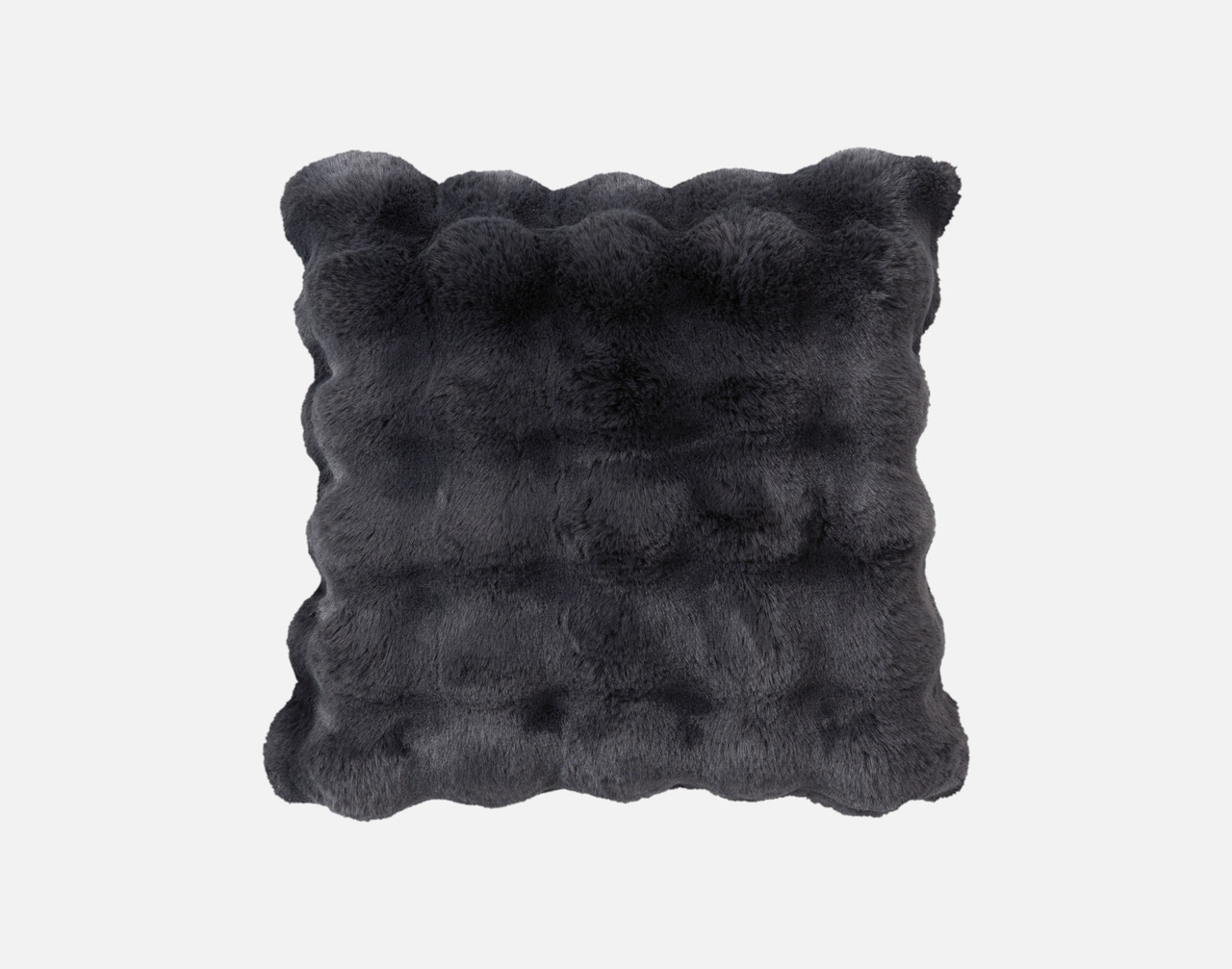 Bubble Faux Fur Square Cushion