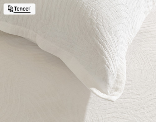 Nuala Pillow Sham, Geometric, White,