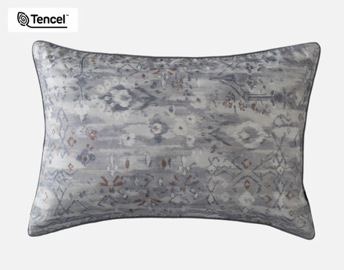 Fergana Pillow Sham, Geometric, Grey,