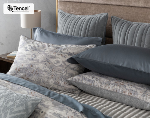 Fergana Euro Sham, Grey, 26" x 26"