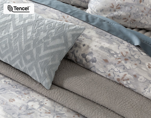 Fergana Boudoir Pillow Cover, Geometric, Grey, 24" x 12"