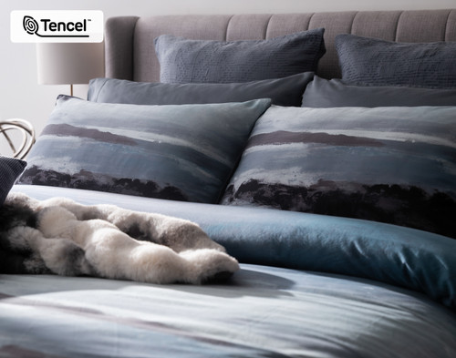 Stormy Duvet Cover, Cotton, TENCEL Lyocell, Scenic, Blue,