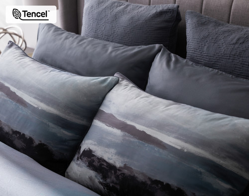 Stormy Pillow Sham, Scenic, Blue,