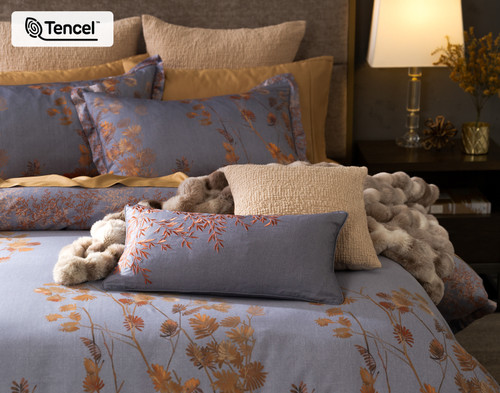 Wynwood Duvet Cover, TENCEL Lyocell, Botanical, Orange,