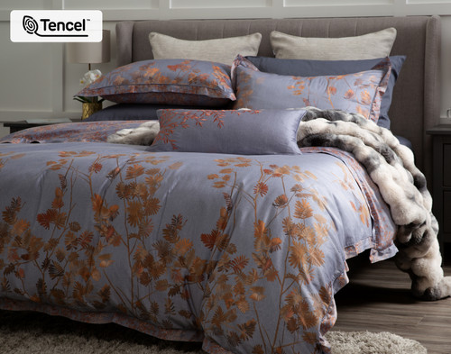 Wynwood Boudoir Pillow Cover, Botanical, Orange, 24" x 12"