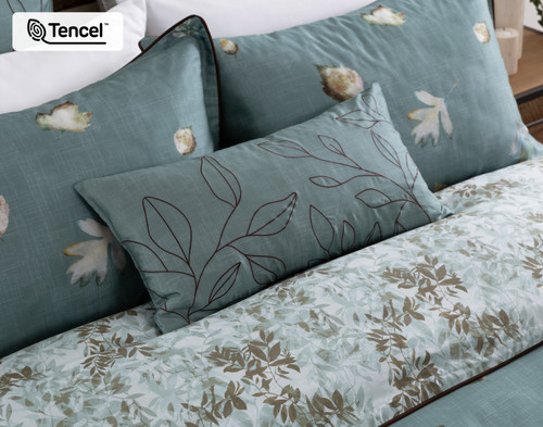 Appalachia Boudoir Pillow Cover, Botanical, Green, 24" x 12"
