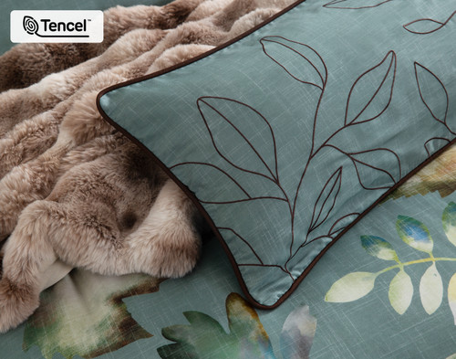 Appalachia Boudoir Pillow Cover, Botanical, Green, 24" x 12"