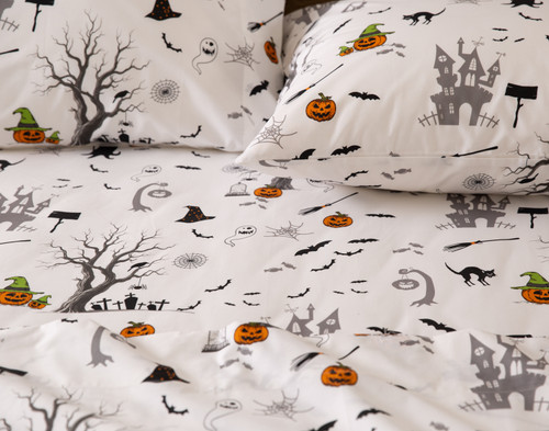 Halloween Cotton Percale Sheet Set