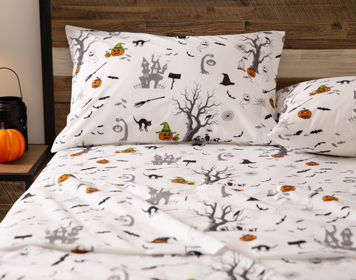 Halloween Cotton Percale Sheet Set